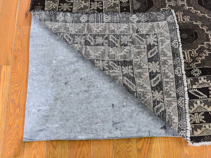 Baluch Tribal & Geometric hand-knotted wool rug in Brown, 5'8" x 9'10" — SKU O059564 (view 4)