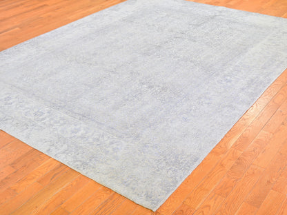 Beige 8'0" x 10'0" Modern and Contemporary Handloom Wool/Silk Rug - Sku: O059566