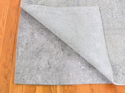 Beige 8'0" x 10'0" Modern and Contemporary Handloom Wool/Silk Rug - Sku: O059566