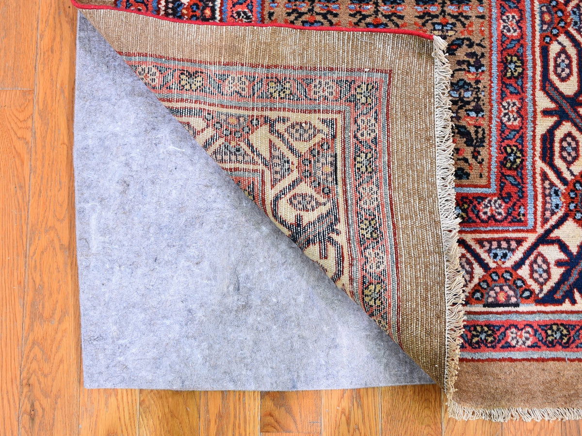 Serab Antique hand-knotted wool runner in Brown, 3' x 18' — SKU O059574 (view 4)