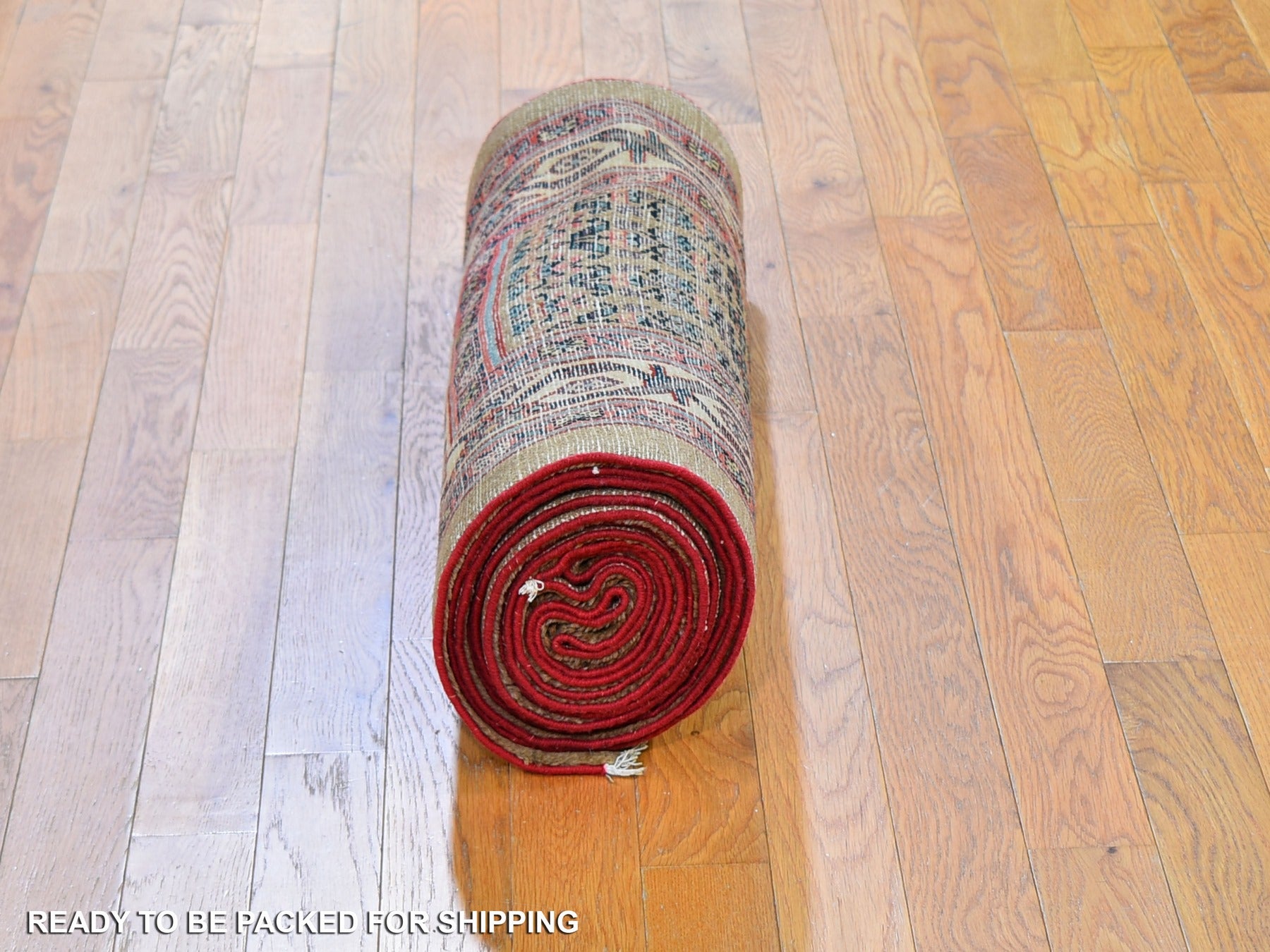 Serab Antique hand-knotted wool runner in Brown, 3' x 18' — SKU O059574 (view 5)