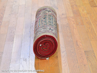 Serab Antique hand-knotted wool runner in Brown, 3' x 18' — SKU O059574 (view 5)