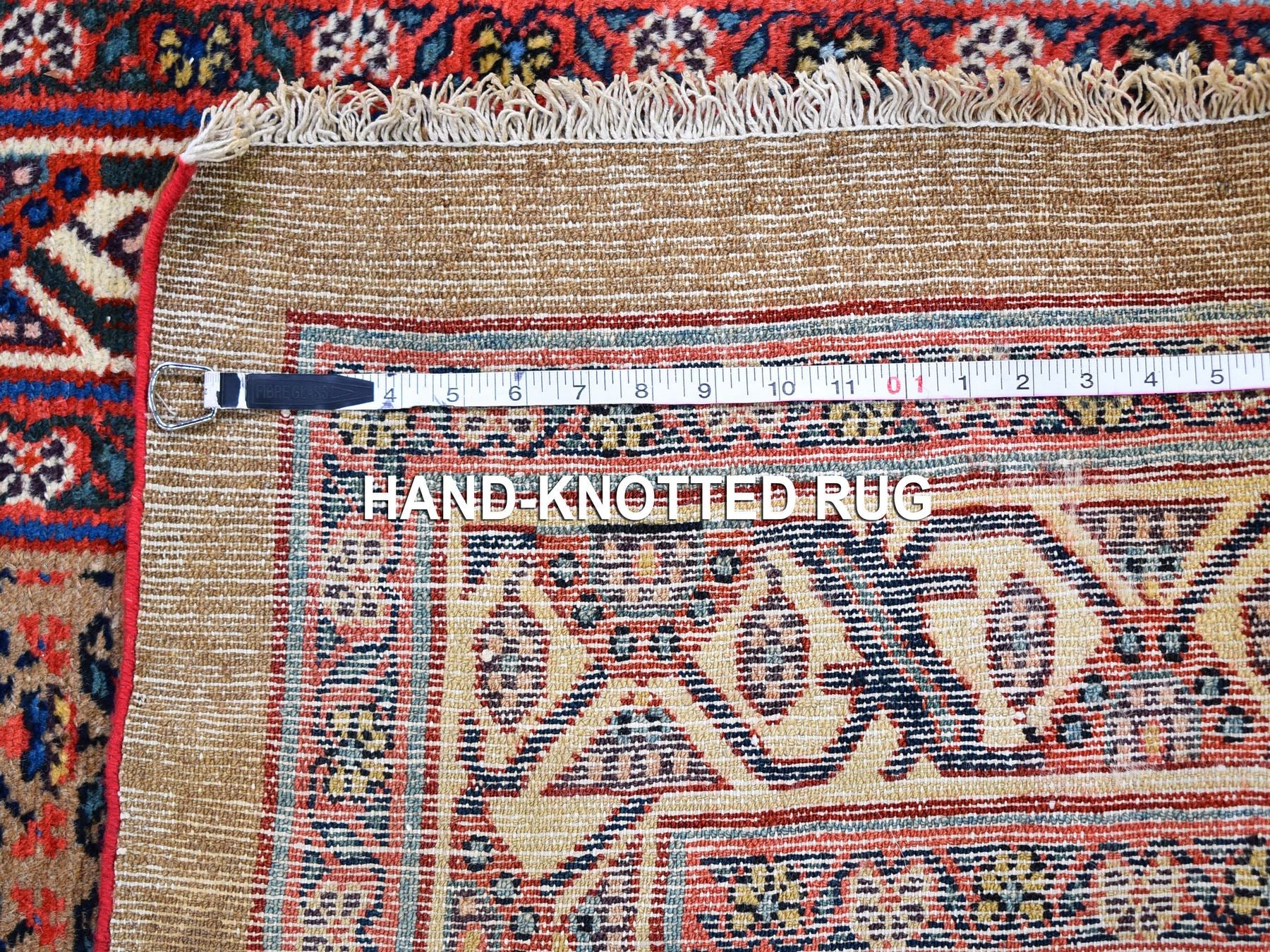 Serab Antique hand-knotted wool runner in Brown, 3' x 18' — SKU O059574 (view 7)