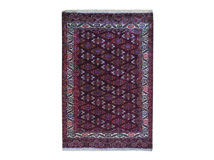 Red 6'7" x 9'6" Antique Hand knotted Wool Rug - Sku: O059624