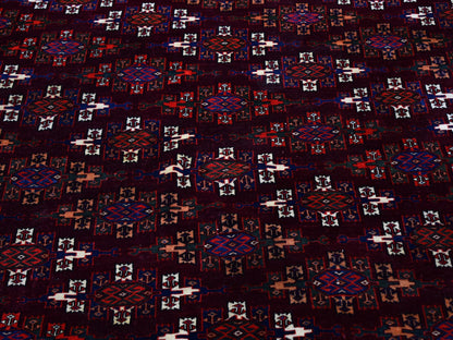 Red 6'7" x 9'6" Antique Hand knotted Wool Rug - Sku: O059624