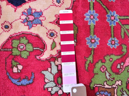 Red 4'10" x 7'2" Persian Hand knotted Wool Rug - Sku: O059643