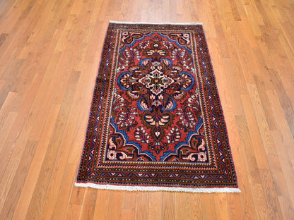 Red 3'6" x 5'5" Persian Hand knotted Wool Rug - Sku: O059655