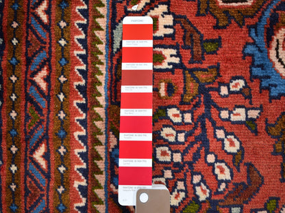 Red 3'6" x 5'5" Persian Hand knotted Wool Rug - Sku: O059655