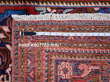 Red 3'6" x 5'5" Persian Hand knotted Wool Rug - Sku: O059655