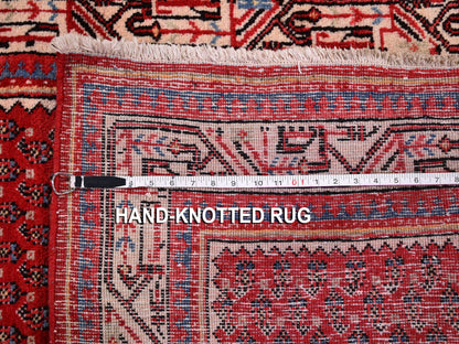 Red 3'8" x 9'9" Persian Hand knotted Wool Rug - Sku: O059666