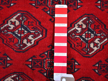 Red 3'6" x 5'0" Persian Hand knotted Wool Rug - Sku: O059669