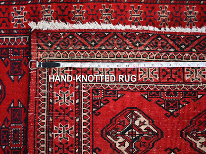 Red 3'6" x 5'0" Persian Hand knotted Wool Rug - Sku: O059669