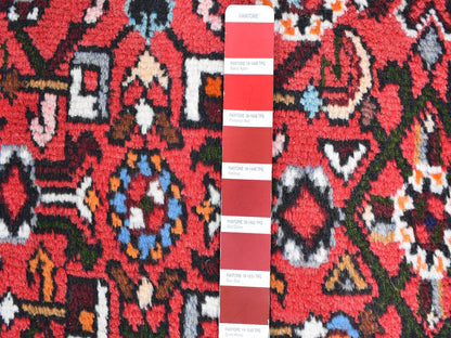Red 3'6" x 5'0" Persian Hand knotted Wool Rug - Sku: O059677