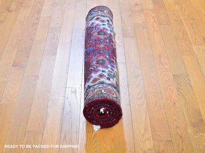 Red 3'6" x 5'3" Persian Hand knotted Wool Rug - Sku: O059678