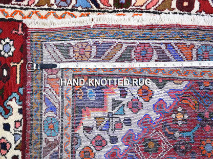 Red 3'6" x 5'3" Persian Hand knotted Wool Rug - Sku: O059678