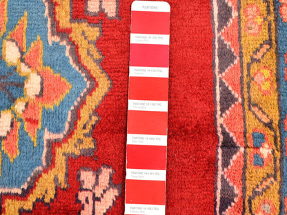 Red 3'8" x 5'10" Persian Hand knotted Wool Rug - Sku: O059680