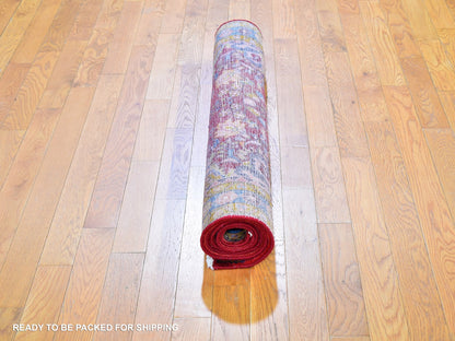 Red 3'8" x 5'10" Persian Hand knotted Wool Rug - Sku: O059680