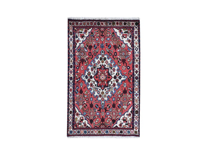 Red 3'4" x 5'3" Persian Hand knotted Wool Rug - Sku: O059692