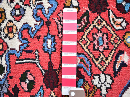 Red 3'4" x 5'3" Persian Hand knotted Wool Rug - Sku: O059692