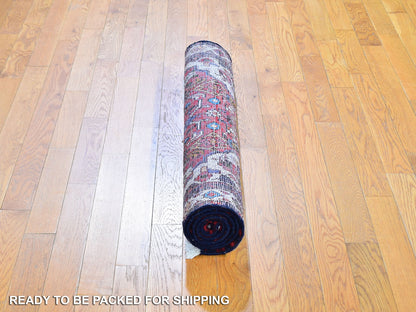 Red 3'4" x 5'3" Persian Hand knotted Wool Rug - Sku: O059692