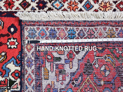 Red 3'4" x 5'3" Persian Hand knotted Wool Rug - Sku: O059692
