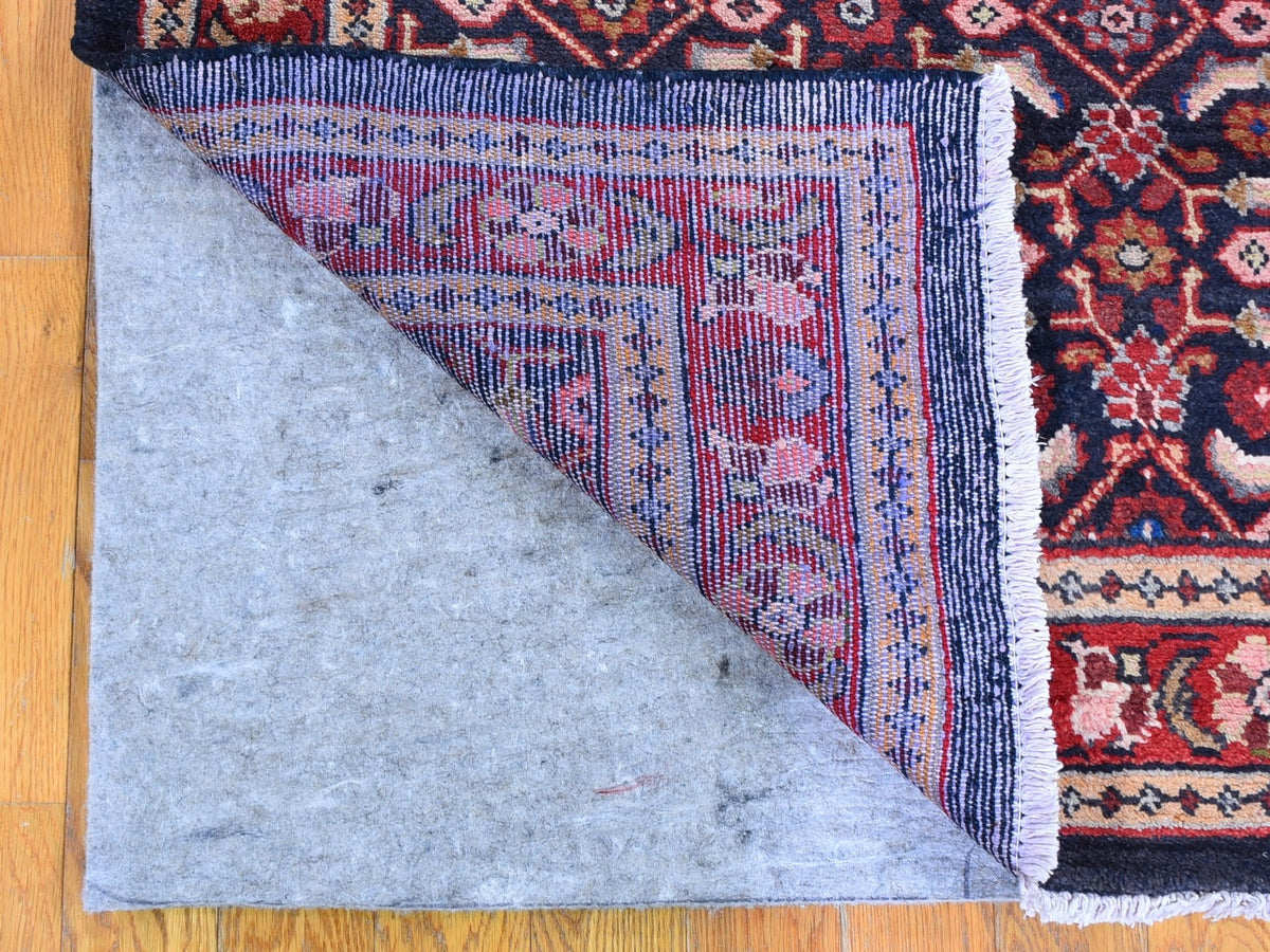Mahal Persian hand-knotted wool rug in Black & Red, 6'1" x 10' — SKU O059697 (view 4)