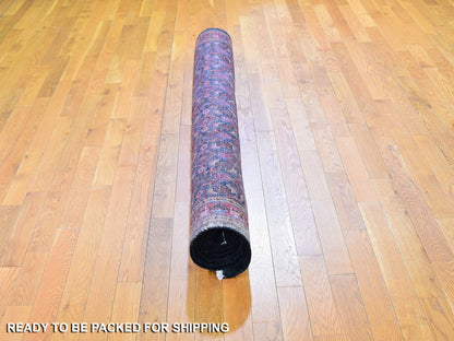 Mahal Persian hand-knotted wool rug in Black & Red, 6'1" x 10' — SKU O059697 (view 5)