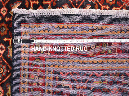 Mahal Persian hand-knotted wool rug in Black & Red, 6'1" x 10' — SKU O059697 (view 7)