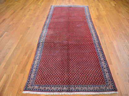 Red 4'6" x 10'9" Persian Hand knotted Wool Rug - Sku: O059703