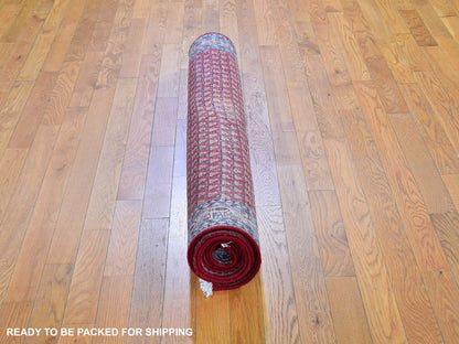 Red 4'6" x 10'9" Persian Hand knotted Wool Rug - Sku: O059703