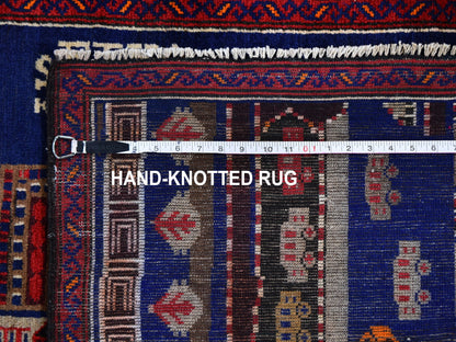 Baluch Persian hand-knotted wool rug in Blue, 3' x 4'10" — SKU O059712 (view 5)