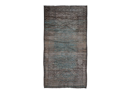 Baluch Tribal & Geometric hand-knotted wool rug in Brown, 4' x 8' — SKU O059770