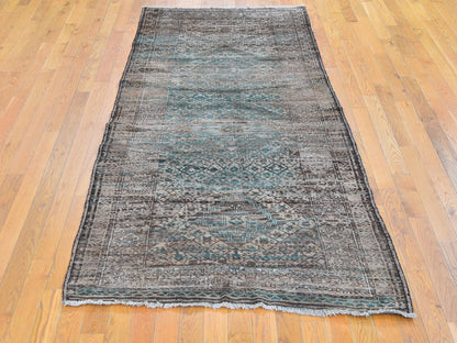 Baluch Tribal & Geometric hand-knotted wool rug in Brown, 4' x 8' — SKU O059770 (view 2)