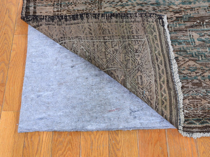 Baluch Tribal & Geometric hand-knotted wool rug in Brown, 4' x 8' — SKU O059770 (view 4)