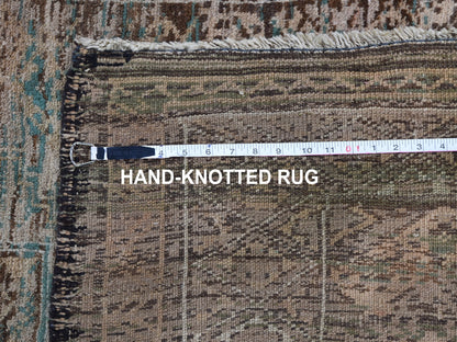 Baluch Tribal & Geometric hand-knotted wool rug in Brown, 4' x 8' — SKU O059770 (view 7)
