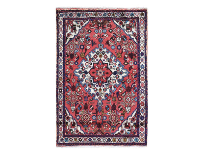 Red 3'6" x 5'4" Persian Hand knotted Wool Rug - Sku: O059828