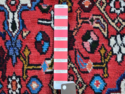 Red 3'6" x 5'4" Persian Hand knotted Wool Rug - Sku: O059828