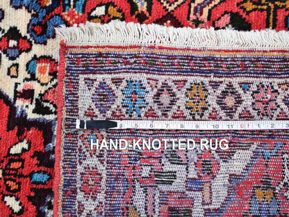Red 3'6" x 5'4" Persian Hand knotted Wool Rug - Sku: O059828