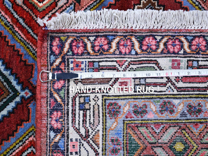 Red 3'8" x 6'5" Persian Hand knotted Wool Rug - Sku: O059851
