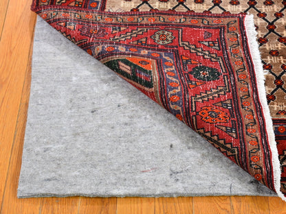 Serab Persian hand-knotted wool runner in Brown & Red, 4'9" x 10'1" — SKU O059857 (view 3)