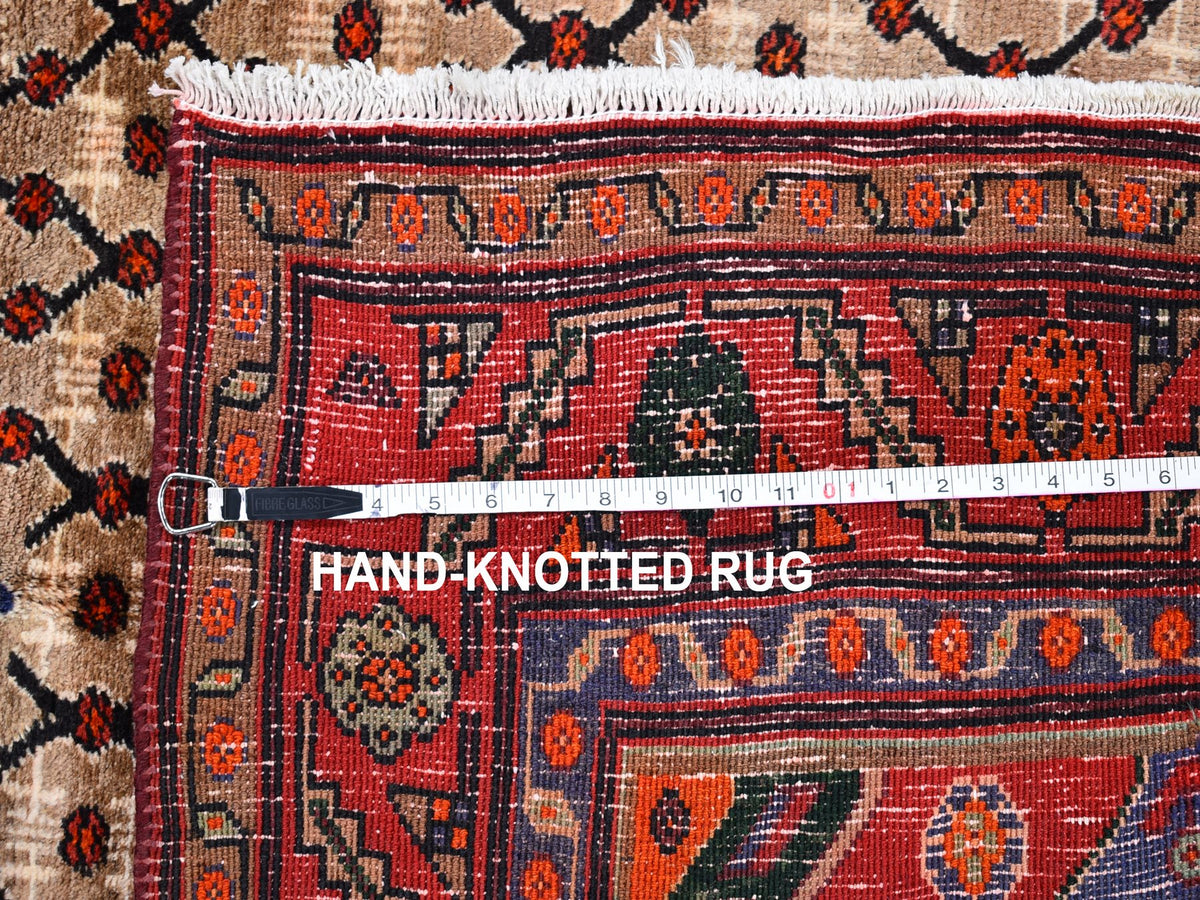 Serab Persian hand-knotted wool runner in Brown & Red, 4'9" x 10'1" — SKU O059857 (view 6)