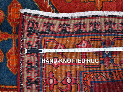 Red 5'0" x 12'9" Persian Hand knotted Wool Rug - Sku: O059867