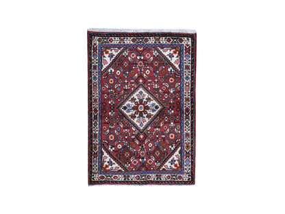 Red 3'7" x 5'1" Persian Hand knotted Wool Rug - Sku: O059880