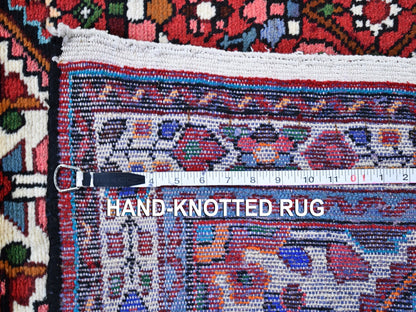 Red 3'7" x 5'1" Persian Hand knotted Wool Rug - Sku: O059880