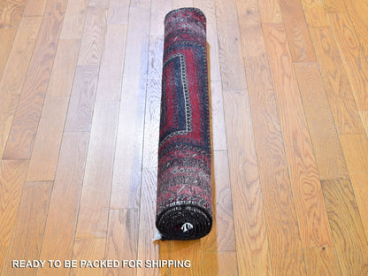 Red 3'5" x 6'1" Persian Hand knotted Wool Rug - Sku: O059885