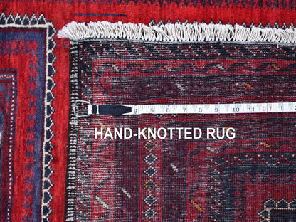 Red 3'5" x 6'1" Persian Hand knotted Wool Rug - Sku: O059885