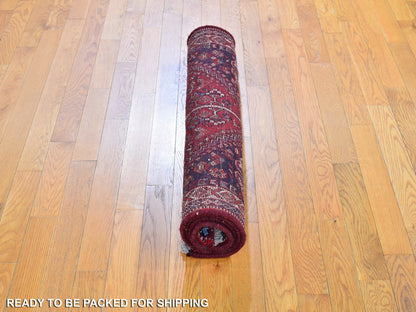 Red 3'5" x 5'4" Persian Hand knotted Wool Rug - Sku: O059888
