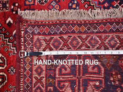 Red 3'5" x 5'4" Persian Hand knotted Wool Rug - Sku: O059888