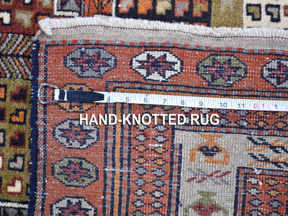 Brown 4'0" x 5'10" Persian Hand knotted Wool Rug - Sku: O059925