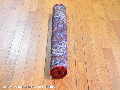 Red 3'3" x 4'7" Persian Hand knotted Wool Rug - Sku: O059932